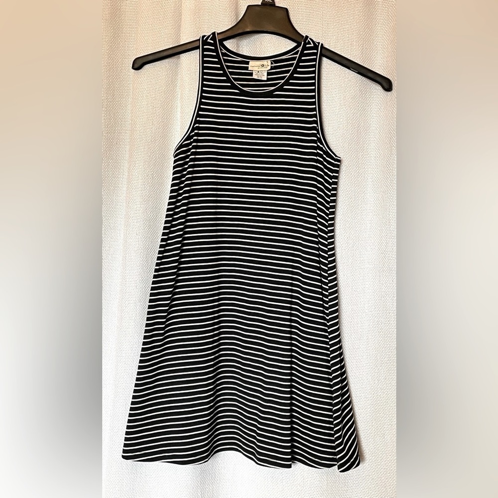 Natural Life black and white striped tank dress